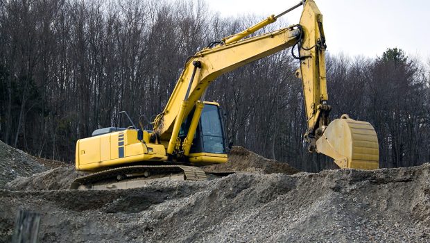 Heavy Duty Construction View of a construction site with heavy duty equipment.